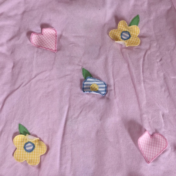 Outfit pink corduroy appliqués sz 6X - Picture 2 of 5